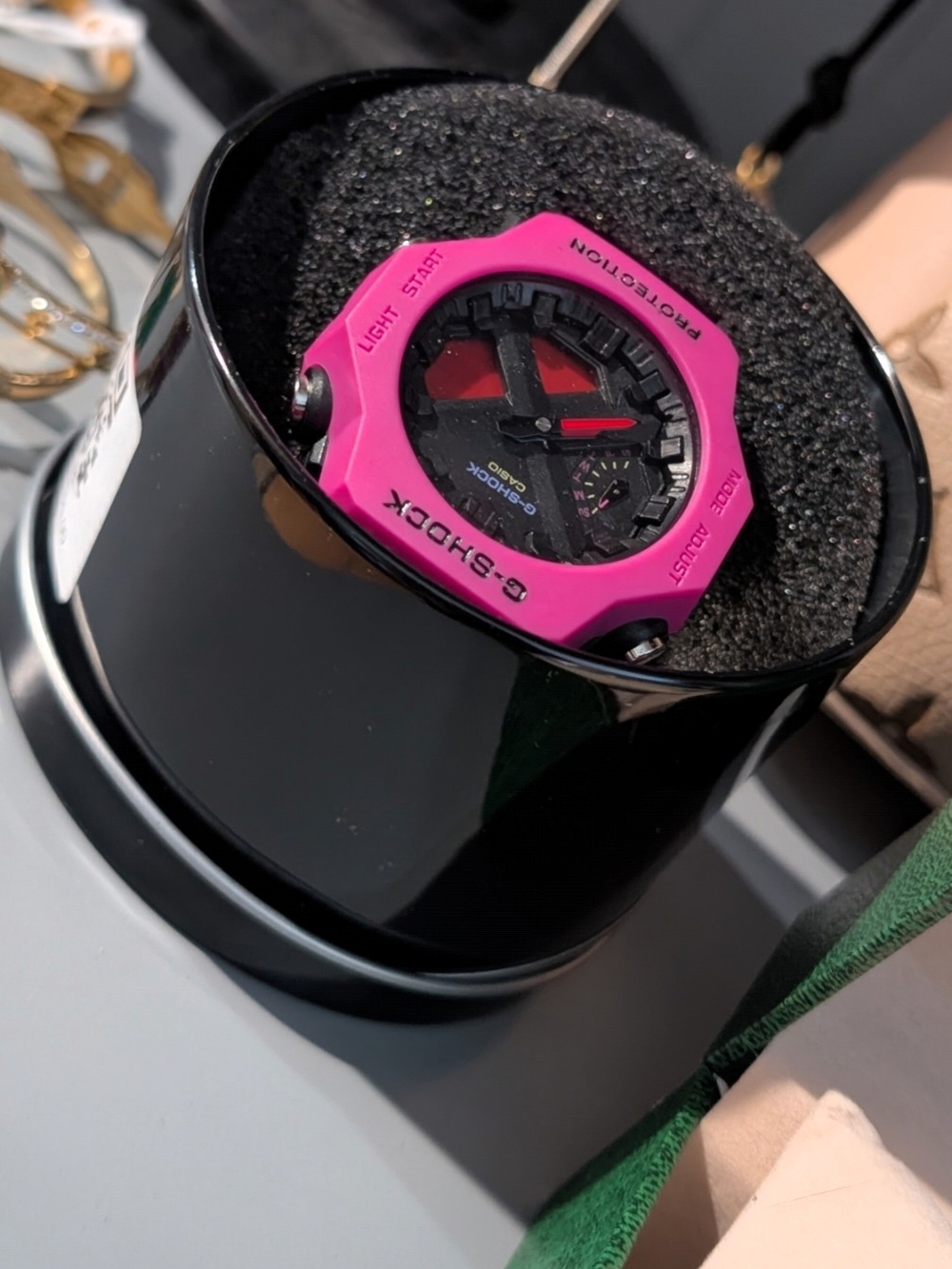 G-Shock Pink and Black Digital-Analog Sport Watch
